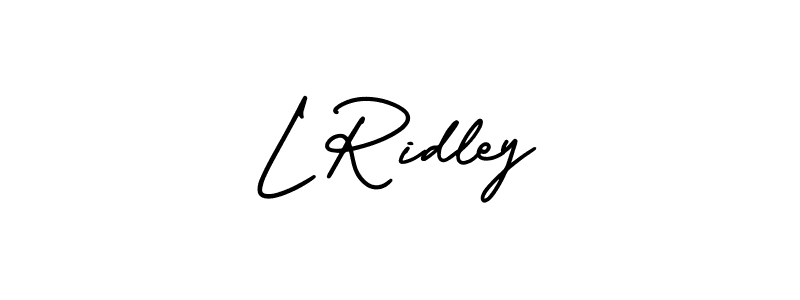 if you are searching for the best signature style for your name L Ridley. so please give up your signature search. here we have designed multiple signature styles  using AmerikaSignatureDemo-Regular. L Ridley signature style 3 images and pictures png