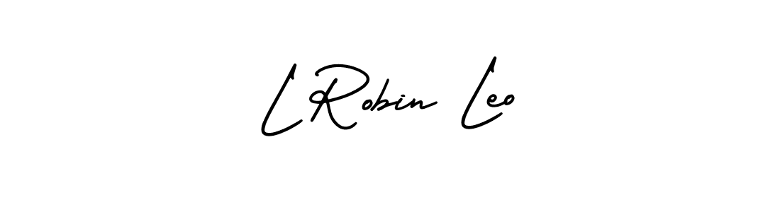 How to Draw L Robin Leo signature style? AmerikaSignatureDemo-Regular is a latest design signature styles for name L Robin Leo. L Robin Leo signature style 3 images and pictures png