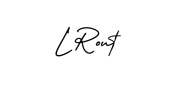 Make a beautiful signature design for name L Rout. With this signature (AmerikaSignatureDemo-Regular) style, you can create a handwritten signature for free. L Rout signature style 3 images and pictures png