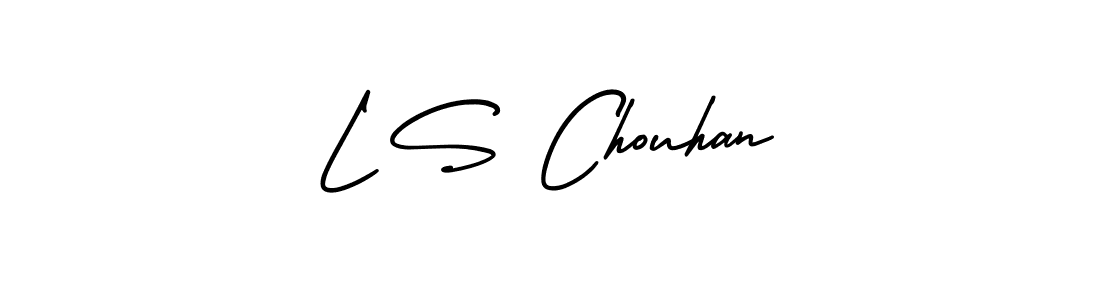 You should practise on your own different ways (AmerikaSignatureDemo-Regular) to write your name (L S Chouhan) in signature. don't let someone else do it for you. L S Chouhan signature style 3 images and pictures png