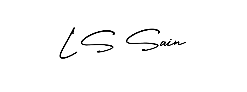 How to make L S Sain signature? AmerikaSignatureDemo-Regular is a professional autograph style. Create handwritten signature for L S Sain name. L S Sain signature style 3 images and pictures png