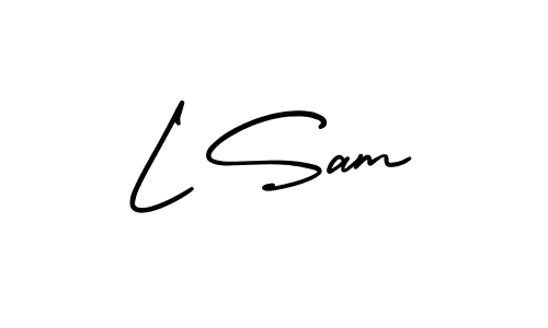 L Sam stylish signature style. Best Handwritten Sign (AmerikaSignatureDemo-Regular) for my name. Handwritten Signature Collection Ideas for my name L Sam. L Sam signature style 3 images and pictures png