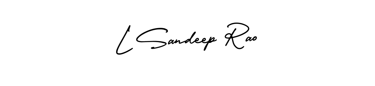 Make a beautiful signature design for name L Sandeep Rao. With this signature (AmerikaSignatureDemo-Regular) style, you can create a handwritten signature for free. L Sandeep Rao signature style 3 images and pictures png