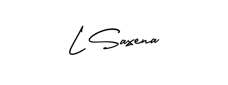 Use a signature maker to create a handwritten signature online. With this signature software, you can design (AmerikaSignatureDemo-Regular) your own signature for name L Saxena. L Saxena signature style 3 images and pictures png