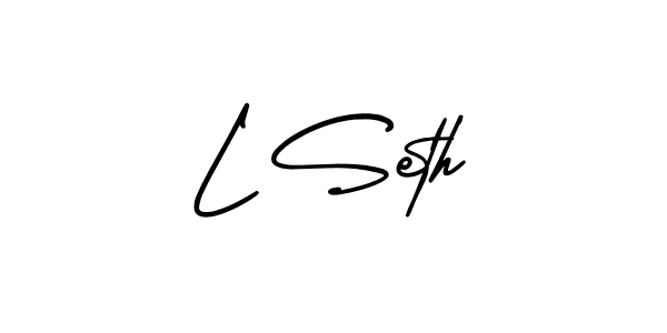 Use a signature maker to create a handwritten signature online. With this signature software, you can design (AmerikaSignatureDemo-Regular) your own signature for name L Seth. L Seth signature style 3 images and pictures png