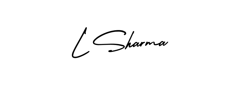 L Sharma stylish signature style. Best Handwritten Sign (AmerikaSignatureDemo-Regular) for my name. Handwritten Signature Collection Ideas for my name L Sharma. L Sharma signature style 3 images and pictures png