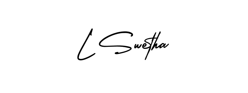 It looks lik you need a new signature style for name L Swetha. Design unique handwritten (AmerikaSignatureDemo-Regular) signature with our free signature maker in just a few clicks. L Swetha signature style 3 images and pictures png