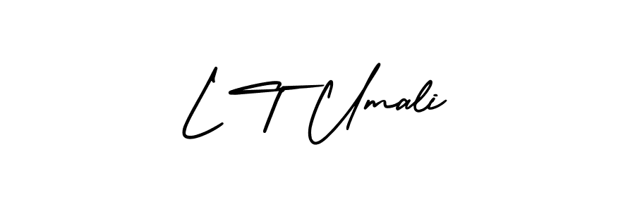 Check out images of Autograph of L T Umali name. Actor L T Umali Signature Style. AmerikaSignatureDemo-Regular is a professional sign style online. L T Umali signature style 3 images and pictures png