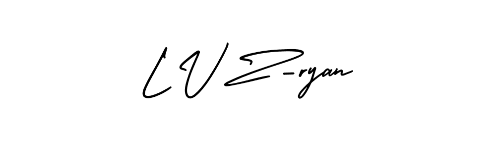 How to Draw L V Z-ryan signature style? AmerikaSignatureDemo-Regular is a latest design signature styles for name L V Z-ryan. L V Z-ryan signature style 3 images and pictures png