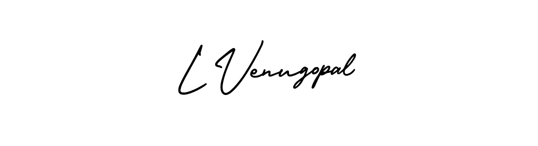 You should practise on your own different ways (AmerikaSignatureDemo-Regular) to write your name (L Venugopal) in signature. don't let someone else do it for you. L Venugopal signature style 3 images and pictures png