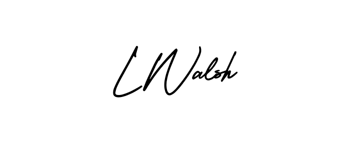 AmerikaSignatureDemo-Regular is a professional signature style that is perfect for those who want to add a touch of class to their signature. It is also a great choice for those who want to make their signature more unique. Get L Walsh name to fancy signature for free. L Walsh signature style 3 images and pictures png