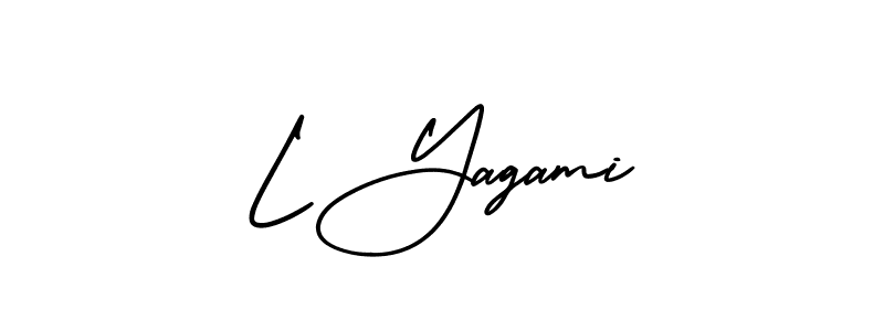 How to make L Yagami signature? AmerikaSignatureDemo-Regular is a professional autograph style. Create handwritten signature for L Yagami name. L Yagami signature style 3 images and pictures png
