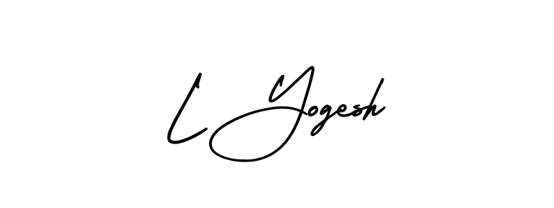 How to make L Yogesh signature? AmerikaSignatureDemo-Regular is a professional autograph style. Create handwritten signature for L Yogesh name. L Yogesh signature style 3 images and pictures png
