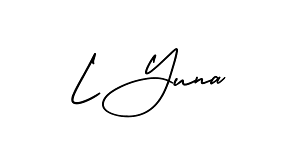 You can use this online signature creator to create a handwritten signature for the name L Yuna. This is the best online autograph maker. L Yuna signature style 3 images and pictures png