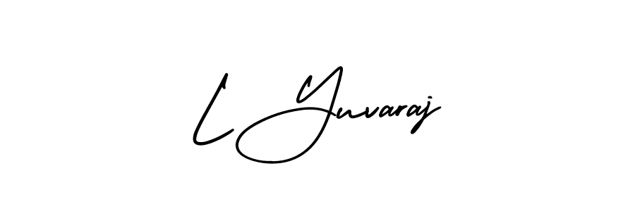 Create a beautiful signature design for name L Yuvaraj. With this signature (AmerikaSignatureDemo-Regular) fonts, you can make a handwritten signature for free. L Yuvaraj signature style 3 images and pictures png