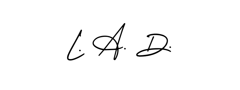 Make a beautiful signature design for name L. A. D.. Use this online signature maker to create a handwritten signature for free. L. A. D. signature style 3 images and pictures png