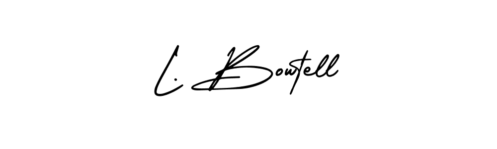 How to make L. Bowtell name signature. Use AmerikaSignatureDemo-Regular style for creating short signs online. This is the latest handwritten sign. L. Bowtell signature style 3 images and pictures png