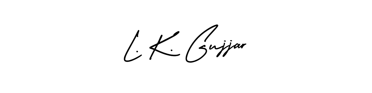 See photos of L. K. Gujjar official signature by Spectra . Check more albums & portfolios. Read reviews & check more about AmerikaSignatureDemo-Regular font. L. K. Gujjar signature style 3 images and pictures png