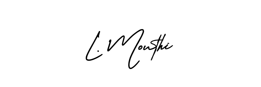 How to make L. Mouthi signature? AmerikaSignatureDemo-Regular is a professional autograph style. Create handwritten signature for L. Mouthi name. L. Mouthi signature style 3 images and pictures png