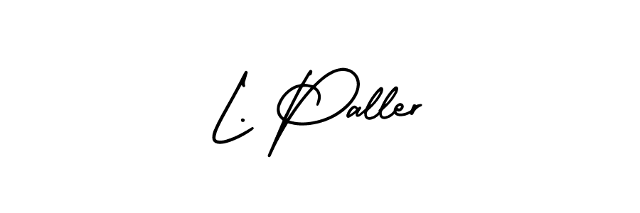 AmerikaSignatureDemo-Regular is a professional signature style that is perfect for those who want to add a touch of class to their signature. It is also a great choice for those who want to make their signature more unique. Get L. Paller name to fancy signature for free. L. Paller signature style 3 images and pictures png