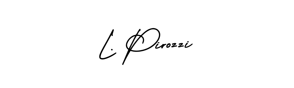 AmerikaSignatureDemo-Regular is a professional signature style that is perfect for those who want to add a touch of class to their signature. It is also a great choice for those who want to make their signature more unique. Get L. Pirozzi name to fancy signature for free. L. Pirozzi signature style 3 images and pictures png