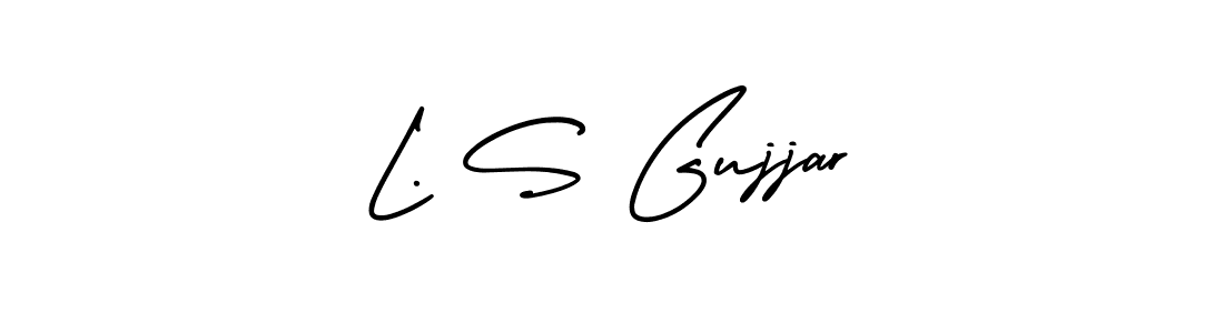 Create a beautiful signature design for name L. S Gujjar. With this signature (AmerikaSignatureDemo-Regular) fonts, you can make a handwritten signature for free. L. S Gujjar signature style 3 images and pictures png