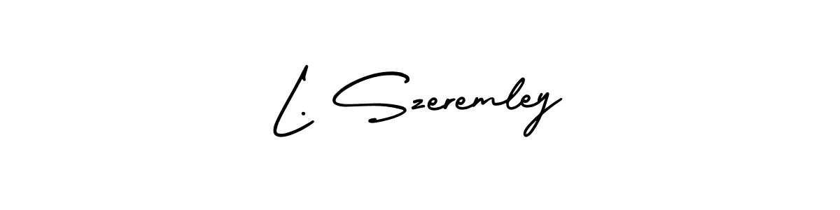 Create a beautiful signature design for name L. Szeremley. With this signature (AmerikaSignatureDemo-Regular) fonts, you can make a handwritten signature for free. L. Szeremley signature style 3 images and pictures png