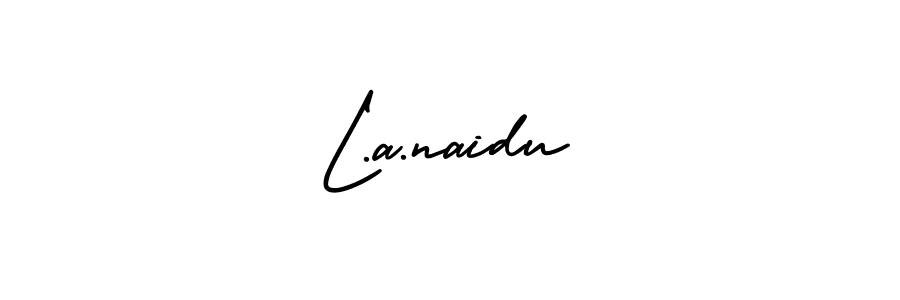 Also we have L.a.naidu name is the best signature style. Create professional handwritten signature collection using AmerikaSignatureDemo-Regular autograph style. L.a.naidu signature style 3 images and pictures png