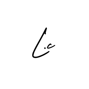 How to make L.c signature? AmerikaSignatureDemo-Regular is a professional autograph style. Create handwritten signature for L.c name. L.c signature style 3 images and pictures png