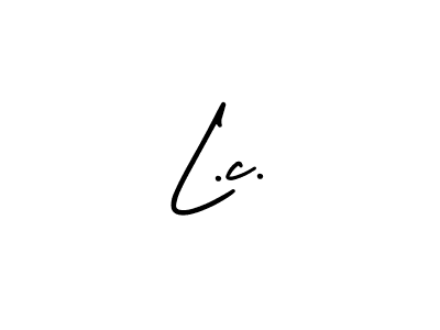 Create a beautiful signature design for name L.c.. With this signature (AmerikaSignatureDemo-Regular) fonts, you can make a handwritten signature for free. L.c. signature style 3 images and pictures png