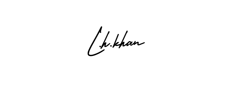 Make a beautiful signature design for name L.h.khan. With this signature (AmerikaSignatureDemo-Regular) style, you can create a handwritten signature for free. L.h.khan signature style 3 images and pictures png