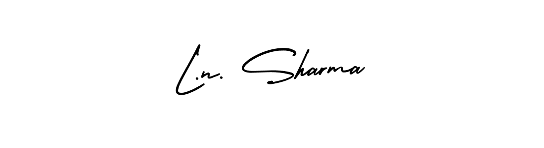 Also You can easily find your signature by using the search form. We will create L.n. Sharma name handwritten signature images for you free of cost using AmerikaSignatureDemo-Regular sign style. L.n. Sharma signature style 3 images and pictures png