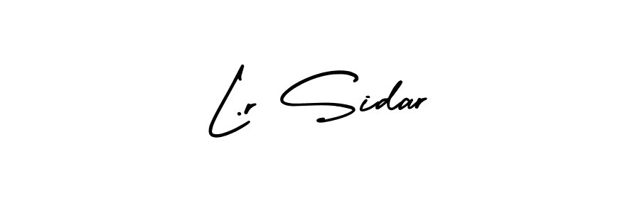 How to make L.r Sidar signature? AmerikaSignatureDemo-Regular is a professional autograph style. Create handwritten signature for L.r Sidar name. L.r Sidar signature style 3 images and pictures png