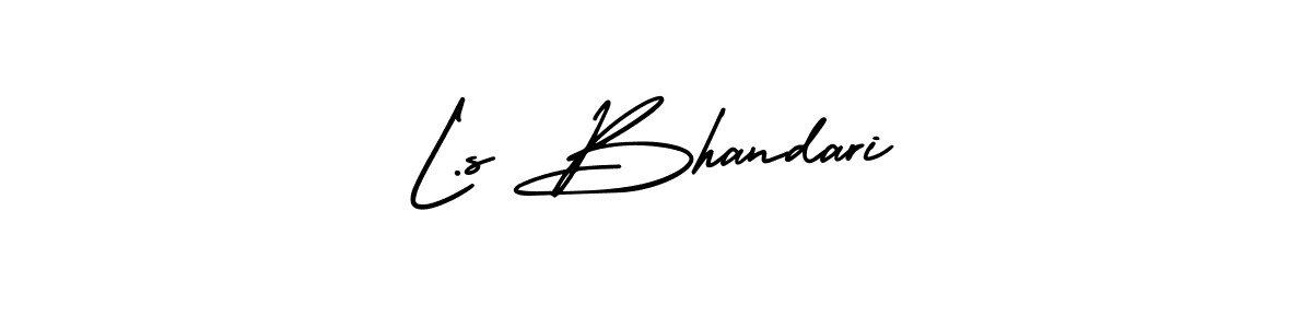 How to make L.s Bhandari signature? AmerikaSignatureDemo-Regular is a professional autograph style. Create handwritten signature for L.s Bhandari name. L.s Bhandari signature style 3 images and pictures png