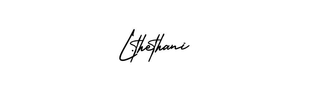 How to make L.thethani signature? AmerikaSignatureDemo-Regular is a professional autograph style. Create handwritten signature for L.thethani name. L.thethani signature style 3 images and pictures png