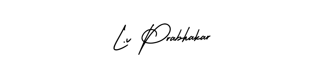 AmerikaSignatureDemo-Regular is a professional signature style that is perfect for those who want to add a touch of class to their signature. It is also a great choice for those who want to make their signature more unique. Get L.v Prabhakar name to fancy signature for free. L.v Prabhakar signature style 3 images and pictures png