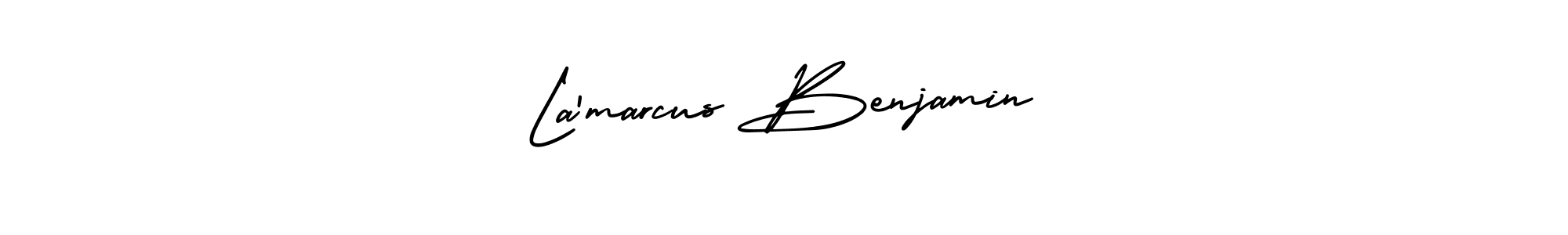 How to make La’marcus Benjamin signature? AmerikaSignatureDemo-Regular is a professional autograph style. Create handwritten signature for La’marcus Benjamin name. La’marcus Benjamin signature style 3 images and pictures png