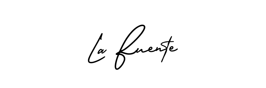 Also You can easily find your signature by using the search form. We will create La Fuente name handwritten signature images for you free of cost using AmerikaSignatureDemo-Regular sign style. La Fuente signature style 3 images and pictures png