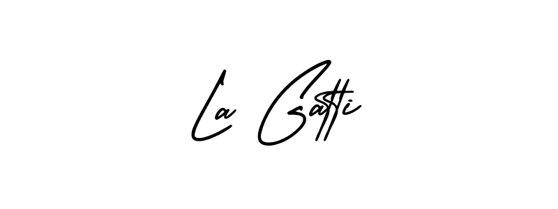 The best way (AmerikaSignatureDemo-Regular) to make a short signature is to pick only two or three words in your name. The name La Gatti include a total of six letters. For converting this name. La Gatti signature style 3 images and pictures png