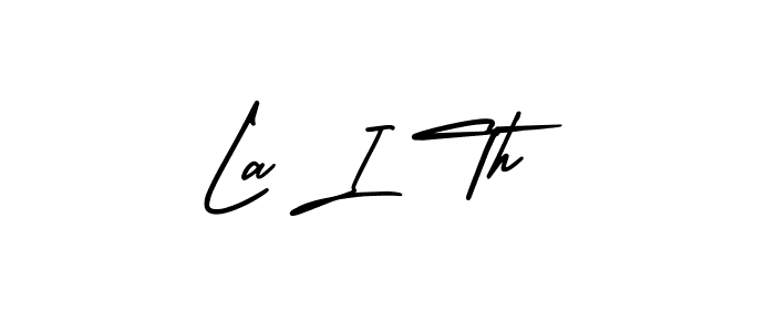 How to Draw La I Th signature style? AmerikaSignatureDemo-Regular is a latest design signature styles for name La I Th. La I Th signature style 3 images and pictures png