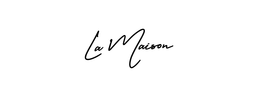 How to make La Maison name signature. Use AmerikaSignatureDemo-Regular style for creating short signs online. This is the latest handwritten sign. La Maison signature style 3 images and pictures png