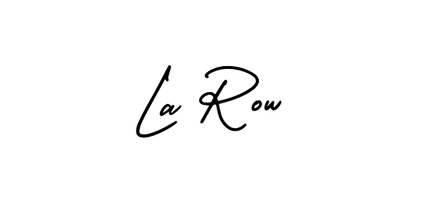 Create a beautiful signature design for name La Row. With this signature (AmerikaSignatureDemo-Regular) fonts, you can make a handwritten signature for free. La Row signature style 3 images and pictures png
