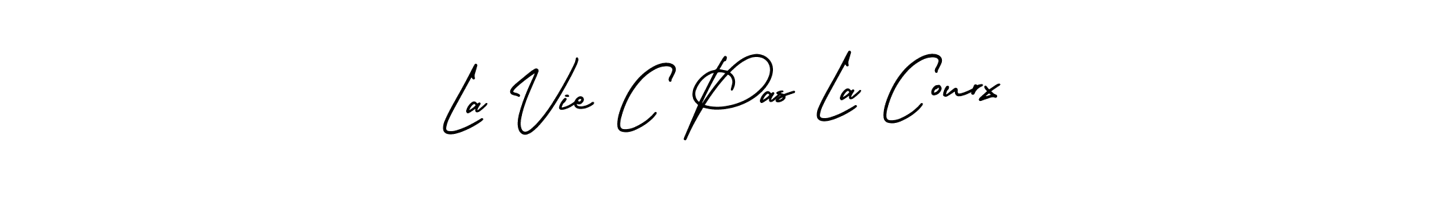 The best way (AmerikaSignatureDemo-Regular) to make a short signature is to pick only two or three words in your name. The name La Vie C Pas La Courx include a total of six letters. For converting this name. La Vie C Pas La Courx signature style 3 images and pictures png