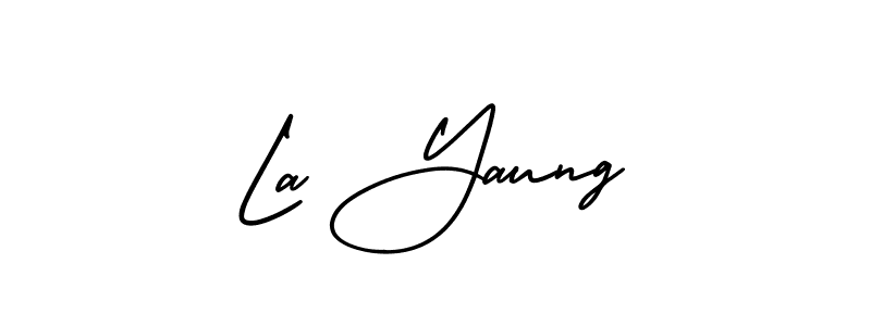 How to Draw La Yaung signature style? AmerikaSignatureDemo-Regular is a latest design signature styles for name La Yaung. La Yaung signature style 3 images and pictures png
