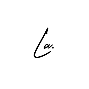 Use a signature maker to create a handwritten signature online. With this signature software, you can design (AmerikaSignatureDemo-Regular) your own signature for name La.. La. signature style 3 images and pictures png