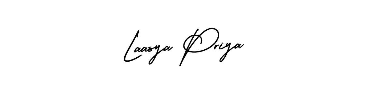 AmerikaSignatureDemo-Regular is a professional signature style that is perfect for those who want to add a touch of class to their signature. It is also a great choice for those who want to make their signature more unique. Get Laasya Priya name to fancy signature for free. Laasya Priya signature style 3 images and pictures png