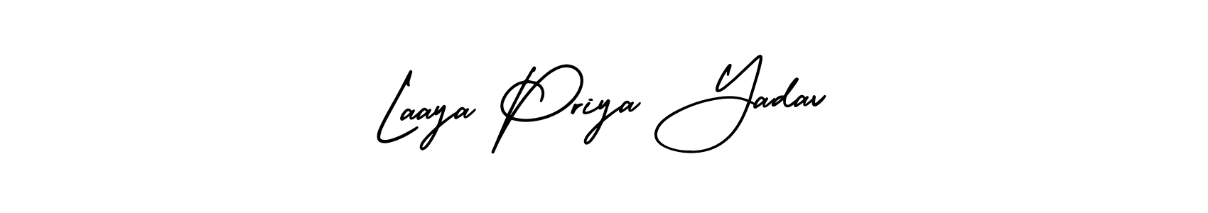 It looks lik you need a new signature style for name Laaya Priya Yadav. Design unique handwritten (AmerikaSignatureDemo-Regular) signature with our free signature maker in just a few clicks. Laaya Priya Yadav signature style 3 images and pictures png