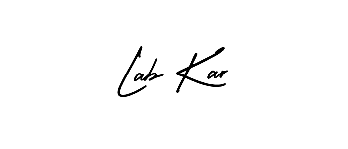You should practise on your own different ways (AmerikaSignatureDemo-Regular) to write your name (Lab Kar) in signature. don't let someone else do it for you. Lab Kar signature style 3 images and pictures png