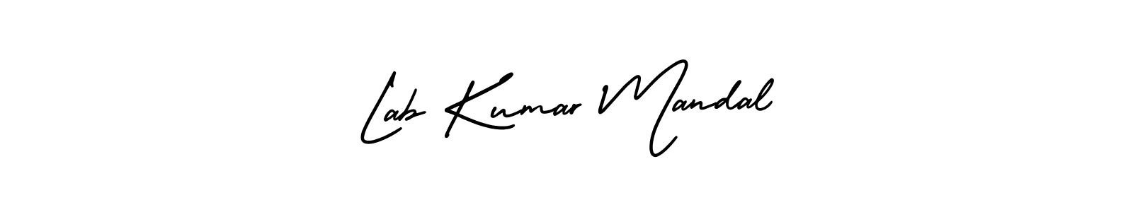 How to make Lab Kumar Mandal name signature. Use AmerikaSignatureDemo-Regular style for creating short signs online. This is the latest handwritten sign. Lab Kumar Mandal signature style 3 images and pictures png
