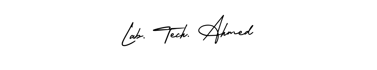 Once you've used our free online signature maker to create your best signature AmerikaSignatureDemo-Regular style, it's time to enjoy all of the benefits that Lab. Tech. Ahmed name signing documents. Lab. Tech. Ahmed signature style 3 images and pictures png